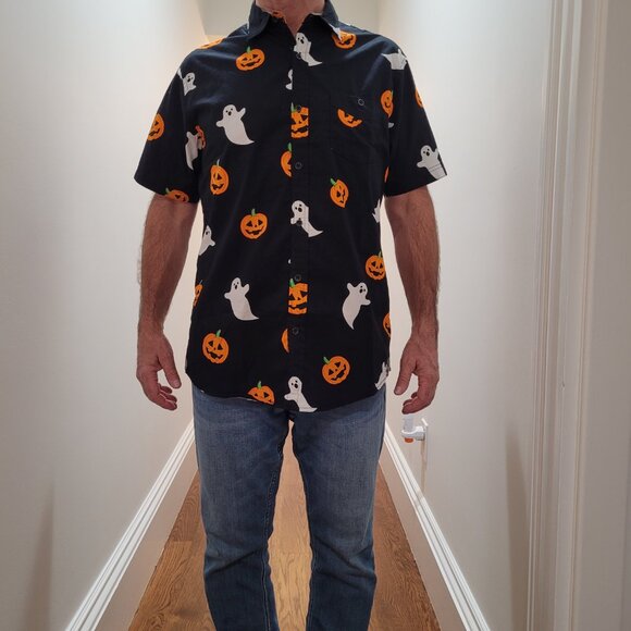 Two Matching Shirts Set. Pumpkins and Ghosts. S and L. - Picture 2 of 9